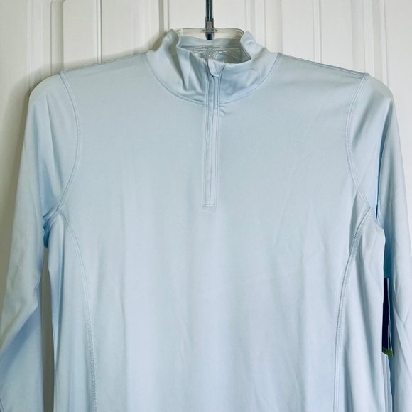 Eddie Bauer Quarter Zip Pullover in Country Air/Silvery White (L) New With Tags - Picture 5 of 11